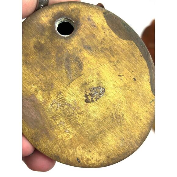 VTG Set Copper & Brass Angel Candle Holders Holiday Christmas Mexico - Picture 7 of 11